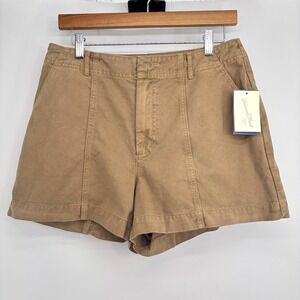 Universal Thread Womens High Rise Khaki Utility Chino Shorts Tan Size 10 NWT
